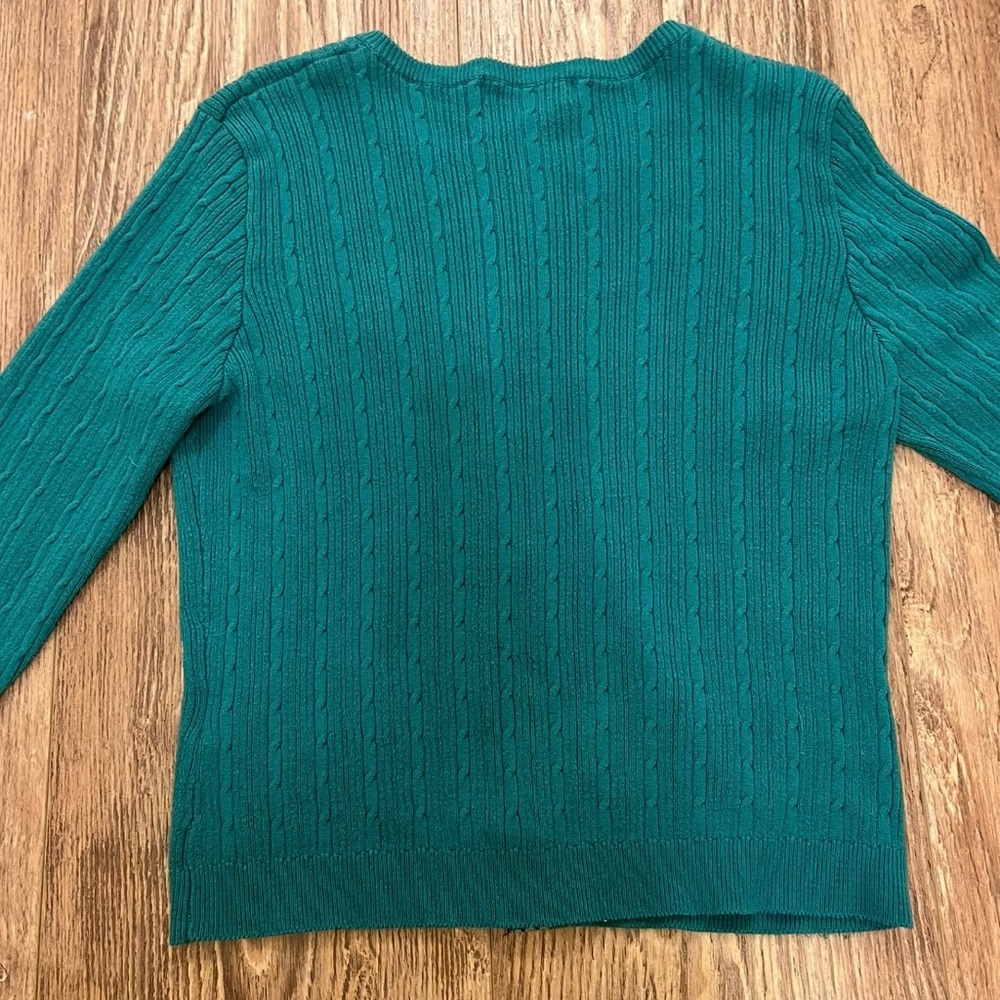 Teal Button-Up Sweater - Picture 3 of 3
